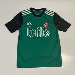 Adidas Green and Black Climalite Jersey